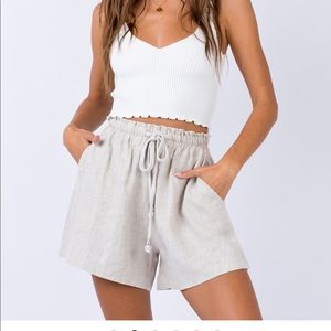 shipwreck paperbag denim shorts